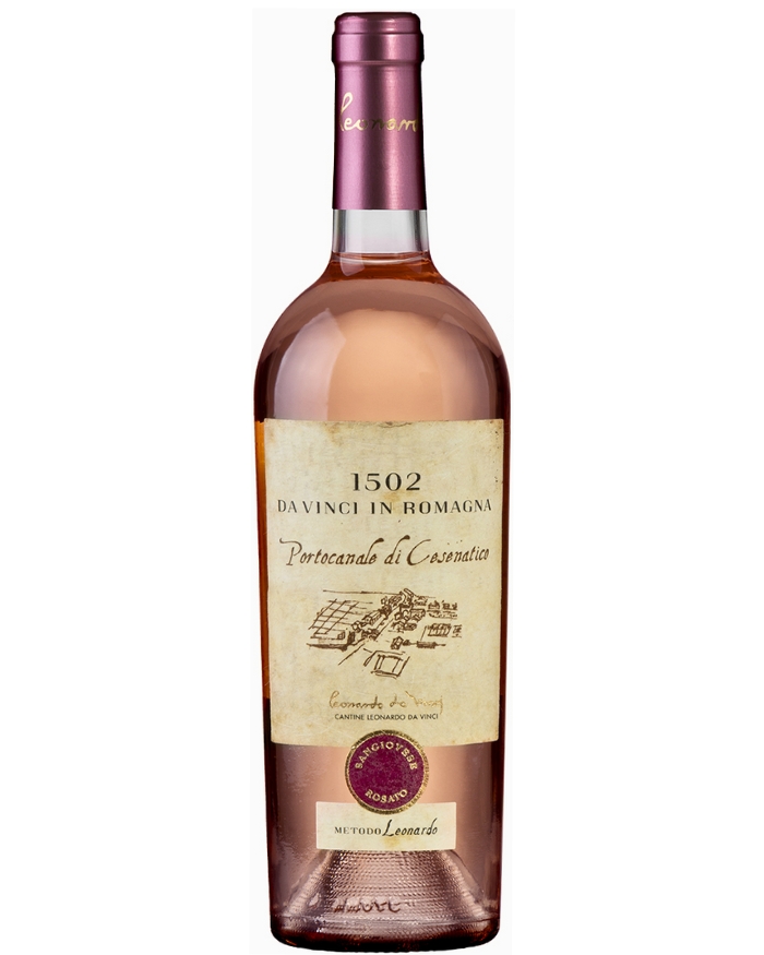 1502 Da Vinci in Romagna, Portocanale di Cesenatico Rosato – 2024 Romagna DOC Sangiovese (Vino Rosato) – cl 75 x 1 bottiglia vetro