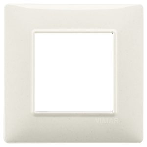 PLACCA 2M BIANCO GRANITO VIMAR PLANA 2 MODULI 14642.06 bianco granito