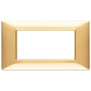 PLACCA 4M ORO LUCIDO VIMAR PLANA 4 MODULI  14654.24 oro lucido