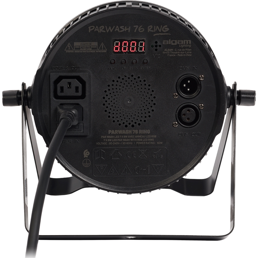 Faretto PARWASH76-RING LED 7x6W RGBW + RING RGB - immagine 3