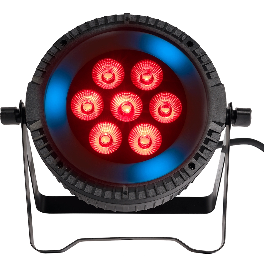 Faretto PARWASH76-RING LED 7x6W RGBW + RING RGB - immagine 5
