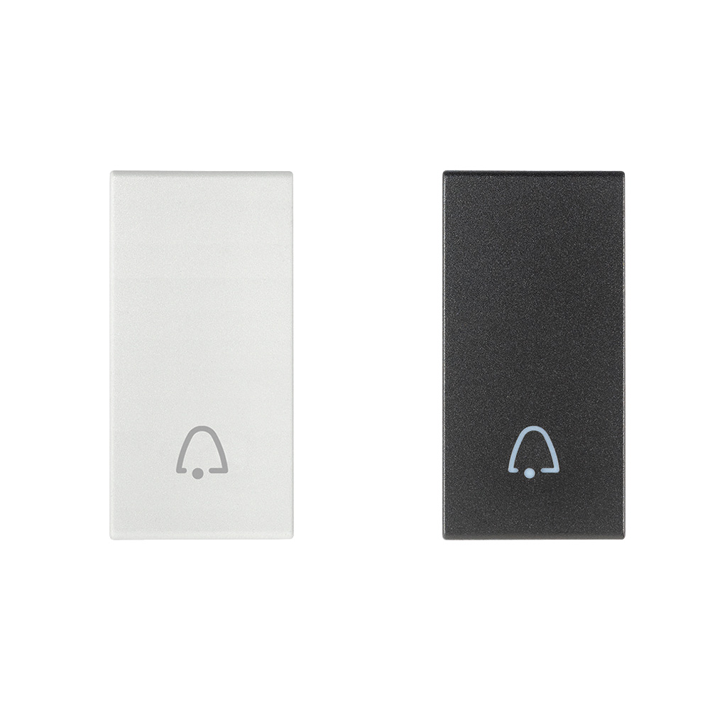 TASTO GRIGIO CON SIMBOLO CAMPANELLO ILLUMINABILE 1M VIMAR ARKE’ Grigio 19021.C - immagine 3