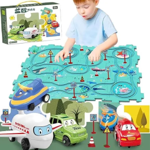 Puzzle con binario ferroviario