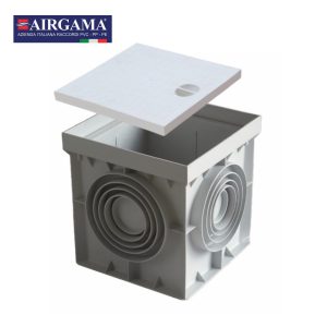 POZZETTO IN PVC GRIGIO CON COPERCHIO 55x55cm