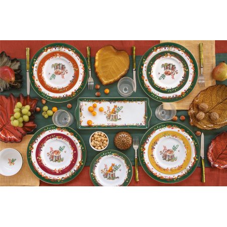 Easy Life · Set 3 Ciotoline Aperitivo in Bamboo “Ghiande” · con Vassoio in Legno · Forest Dream - immagine 4