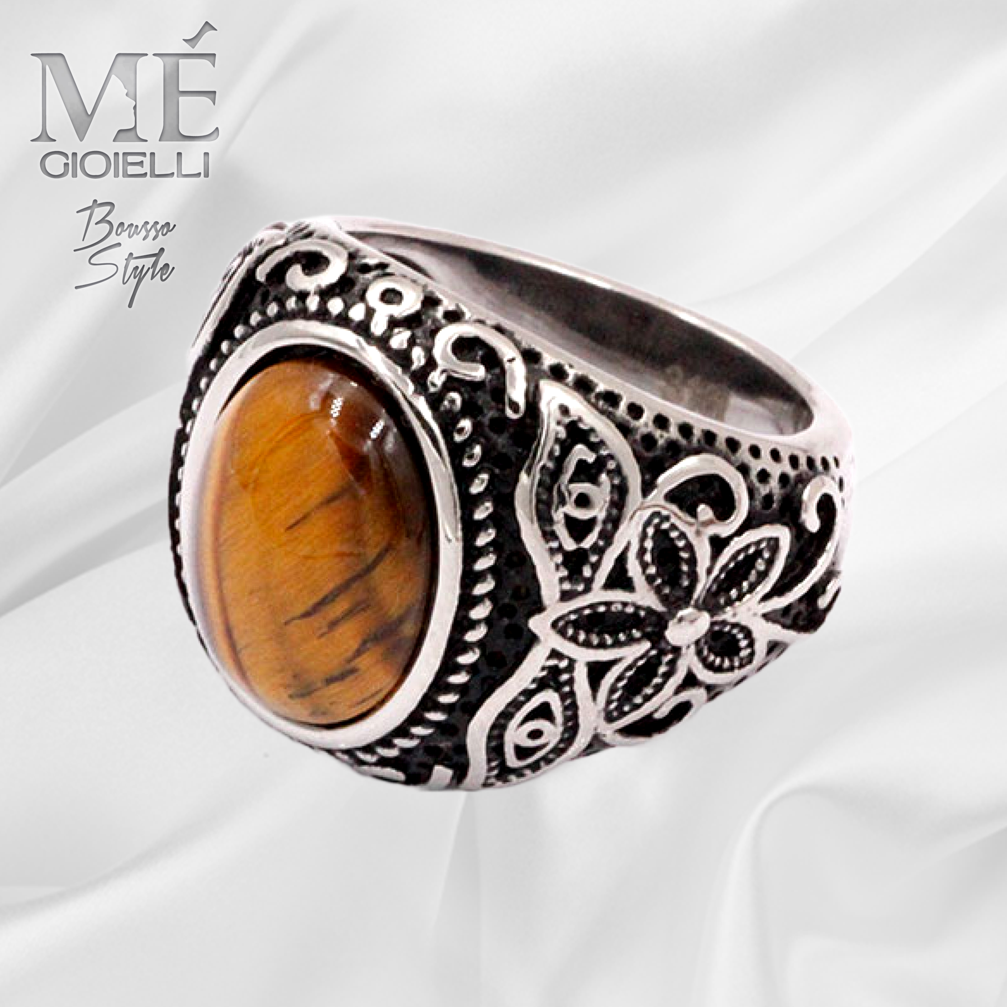 Anello Ovale Lavorazione Gotica - immagine 8