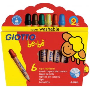 Pastelli – Giotto bebè – 6 matitoni con temperino