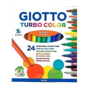 Pennarelli punta media – Giotto Turbocolor – Scatola 24 pz