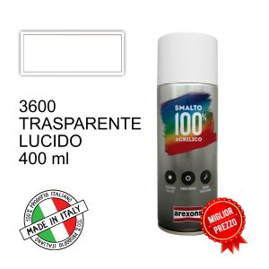 BOMBOLETTA AREXONS SPRAY 3600 Trasparente Lucido SMALTO 100% ACRILICO