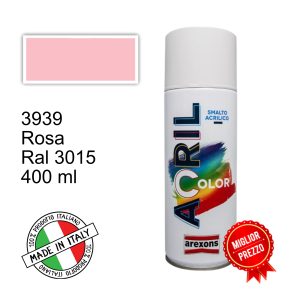 BOMBOLETTA AREXONS SPRAY 3939 Rosa Ral 3015 SMALTO BASE ACRILICA – VERNICE ACRILCOLOR –