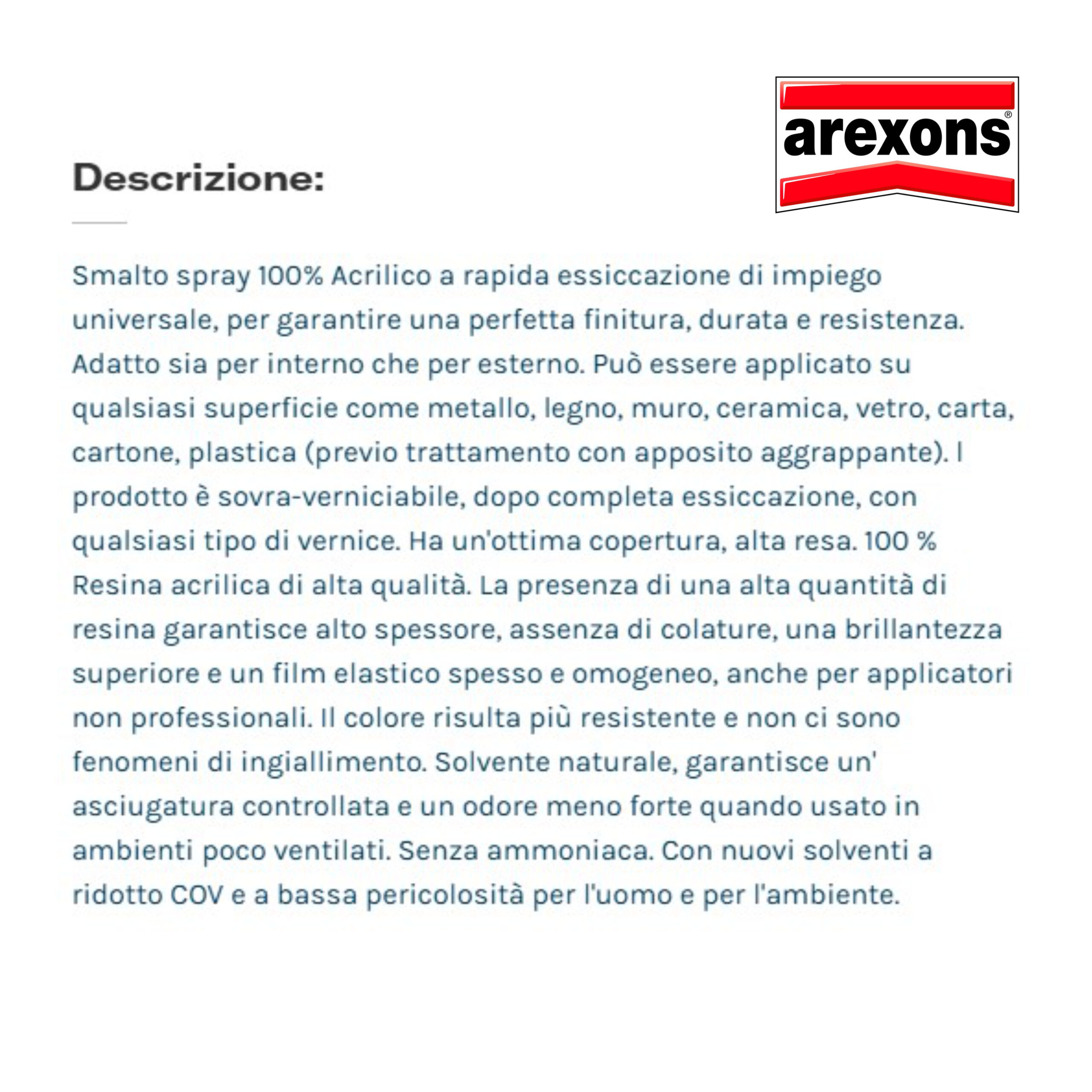 BOMBOLETTA AREXONS SPRAY 3610 Giallo SMALTO 100% ACRILICO - immagine 4