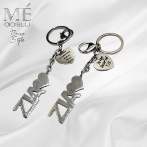 Portachiavi Zia Con Ciondolo A Forma Di Cuore
