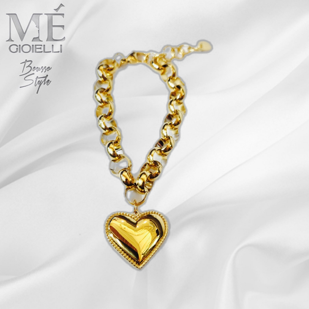 Bracciale Catena Tonda Cuore Ciccino Ula Personalizzabile - immagine 4