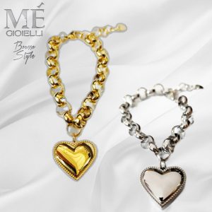 Bracciale Catena Tonda Cuore Ciccino Ula Personalizzabile