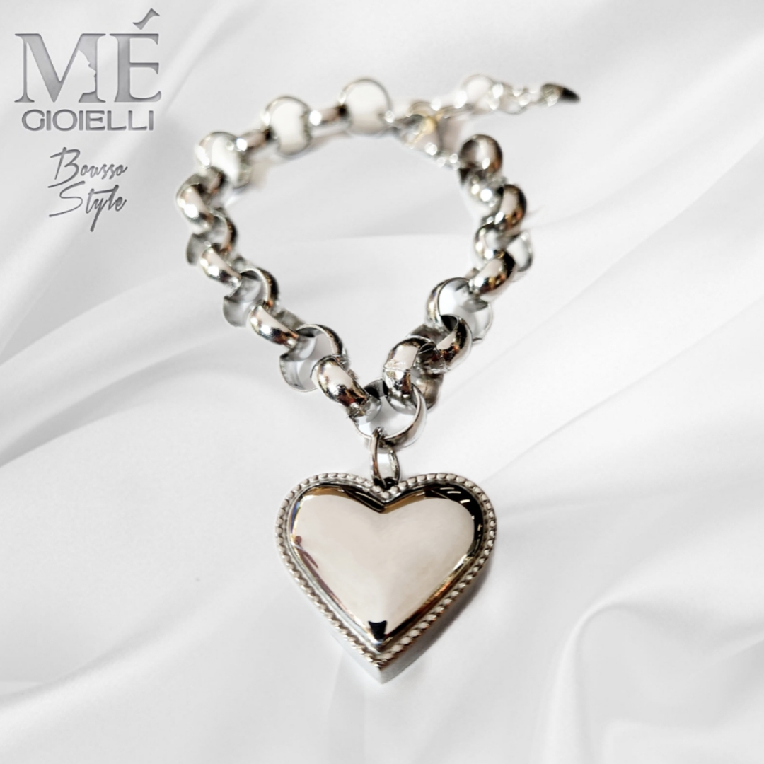 Bracciale Catena Tonda Cuore Ciccino Ula Personalizzabile - immagine 3