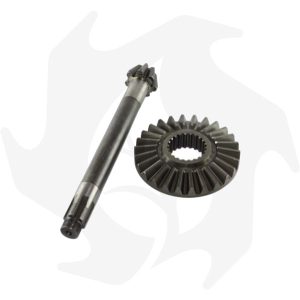 Coppia conica pignone + corona adattabile a motozappa Sep140 Z:7/26