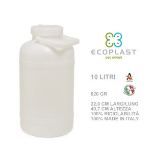 FUSTO 10 LT BOCCA LARGA PER ALIMENTI ACQUA VINO LATTE