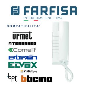 CITOFONO FARFISA EXHITO CON RONZATORE – EX320R – COMPATIBILITA’ CON URMET, TERRANEO, COMELIT, BITRON, ELVOX, BPT, BTICINO