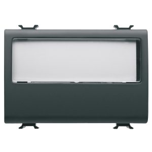 Gewiss PULSANTE CON TARGA PORTANOME ILLUMINABILE 250V ac – NA 10A – 3 MODULI – NERO SATINATO – CHORUS – GW12192