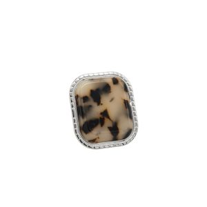 Anello Quadratone Maculato Regolabile