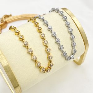 Collana Daimond Cuoricini Alternati