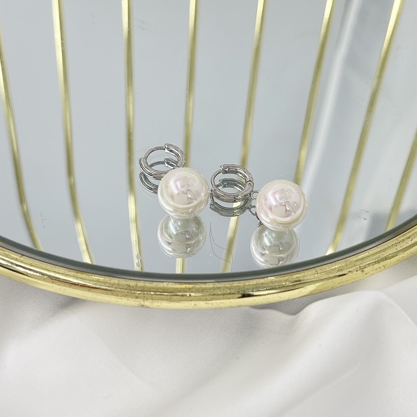 Orecchini Perla Brillantini - immagine 5