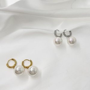 Orecchini Perla Brillantini