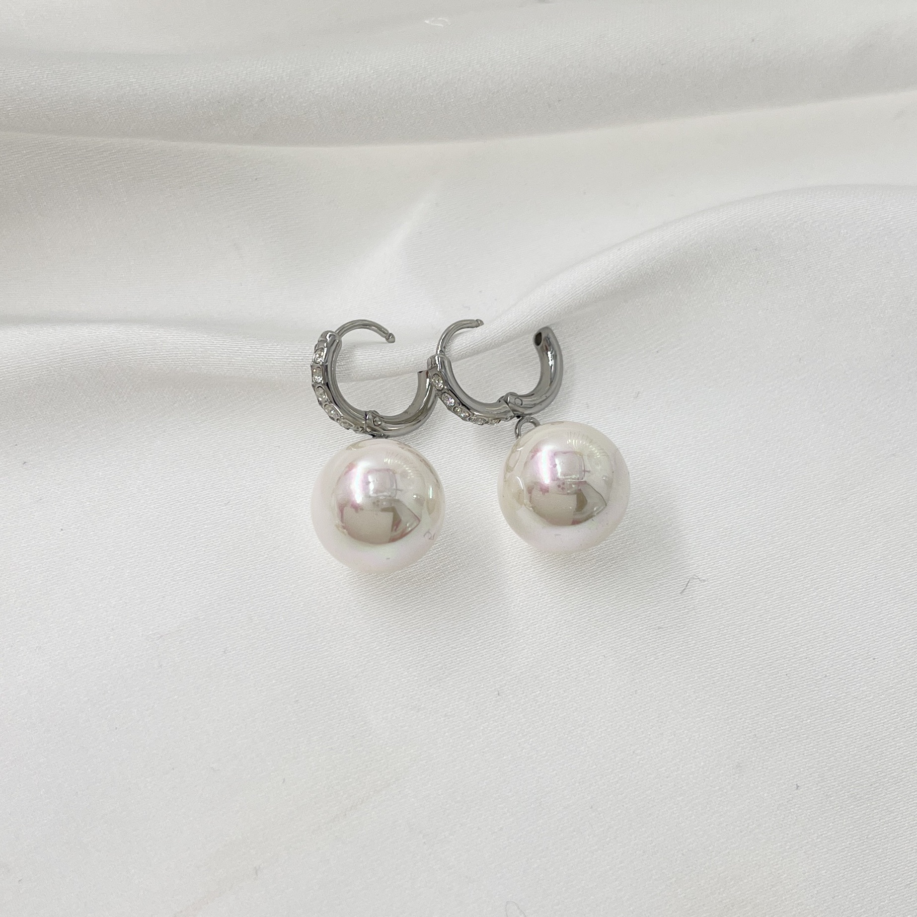 Orecchini Perla Brillantini - immagine 4