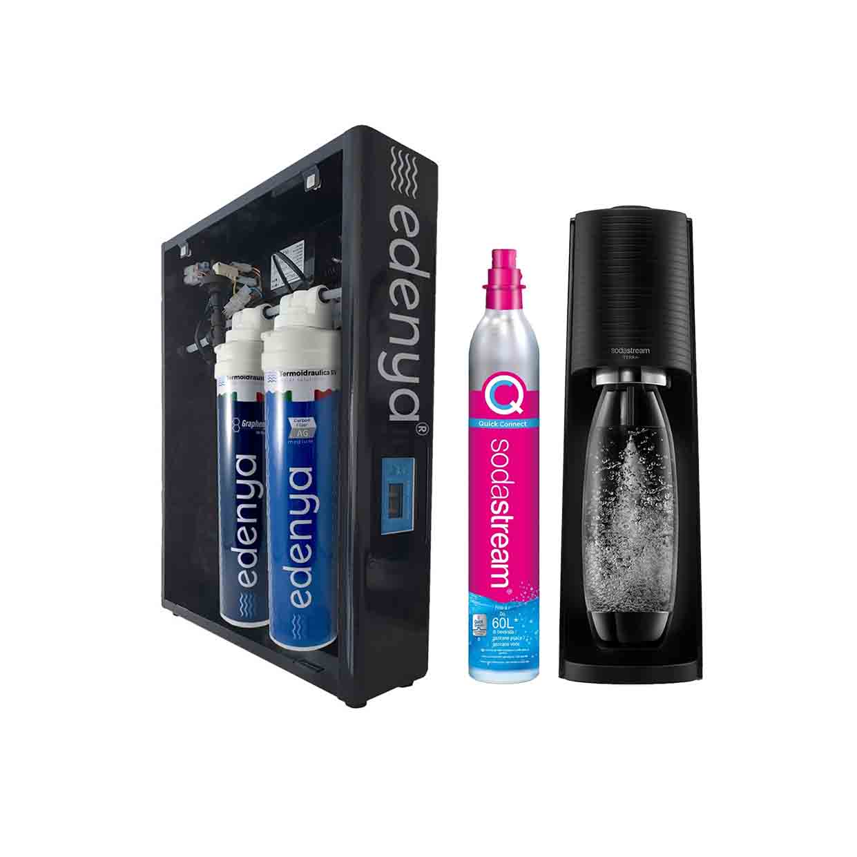 Sistema di microfiltrazione acqua ad 1 via Edenya Micro Graph e gasatore Sodastream Terra - immagine 3