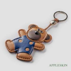 Portachiavi in Apple Skin Orso Blu Dallaiti