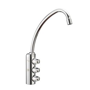 Rubinetto 3 vie cromo per refrigeratori 3 vie