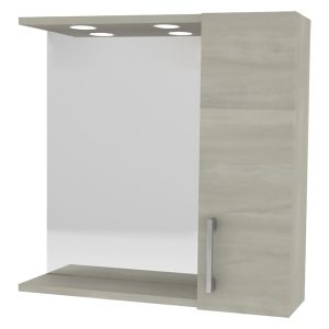 SPECCHIERA DA BAGNO PENSILE SINGOLO CM58 x 16 x H.57 ROVERE