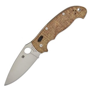 Spyderco Manix 2 XL – CPM-CruWear – Brown Canvas Micarta – C95MPCW2