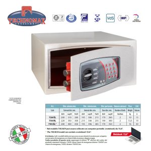 CASSAFORTE 745/EL 20X40X45 HxLxP COMBINAZIONE ELETTRONICA TECHNOMAX MOBY LIGHT EL