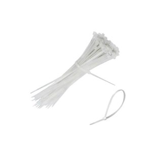 Kit 20 fascette serracavo riapribili 200×4,6 bianche