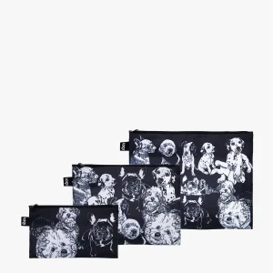 Confezione 3 Zip Pocket Red Poppy Bee Dogs Loqi