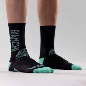 Calzini Bianchi Milano High Socks – Black / Celeste