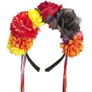 Halloween – Cerchietto con rose dia de los muertos