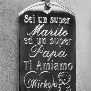 Ciondolo Super Marito e Papà Personalizzabile