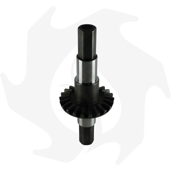 Coppia conica pignone + corona + asse per Brumi universal Z:7/22 esagono 27 - immagine 3