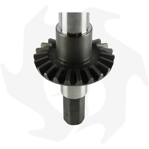 Coppia conica pignone + corona + asse per Brumi universal Z:7/22 esagono 27 - immagine 4