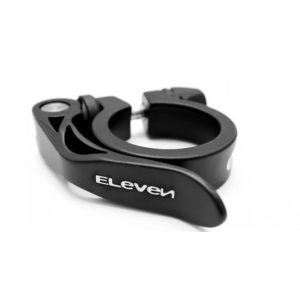 Eleven Collarino reggisella alluminio diam. 32mm nero/bordi silver con leva bloccaggio rapido