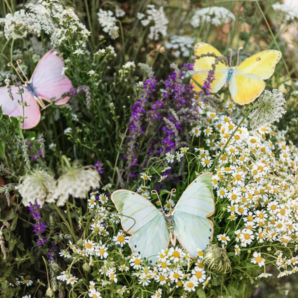 Blanc Mariclo Farfalla Rosa con stelo H 45 cm - immagine 3