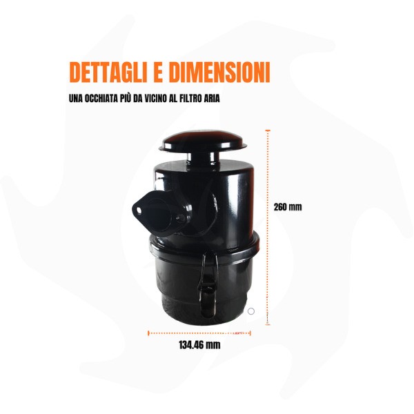 Filtro aria con cappello Lombardini LDA510 3LD510 - immagine 3