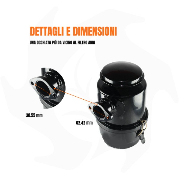 Filtro aria con cappello Lombardini LDA510 3LD510 - immagine 4