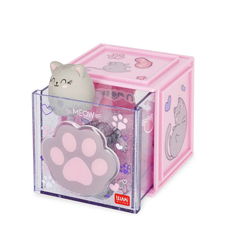 Legami – Box Componibile da Scrivania – Cutie Cube – Kitty - immagine 4