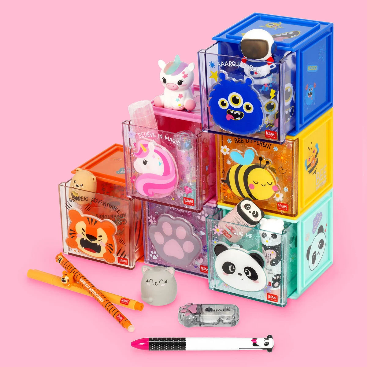 Legami – Box Componibile da Scrivania – Cutie Cube – Kitty - immagine 5