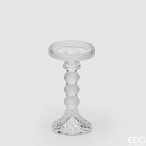 EDG Enzo De Gasperi Portacandela Classic in Vetro H 16.7 cm