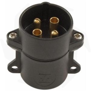 Spina 4 poli in plastica 6/24V con terminali serrafilo per cavo 5.0-9.0 mm