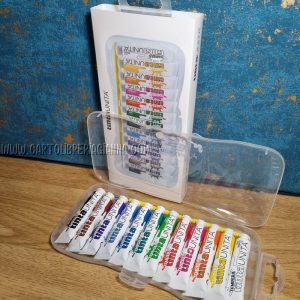 Tempere – Tinta Unita – 12 ml – Confezione 12 pezzi con pennello